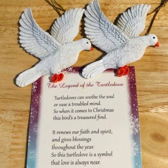 Legend of the Turtle Dove Christmas Ornaments Set - Picture 1 of 10